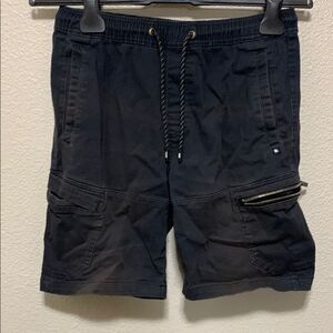 Tony Hawk Black Cargo Shorts with Drawstring Waist